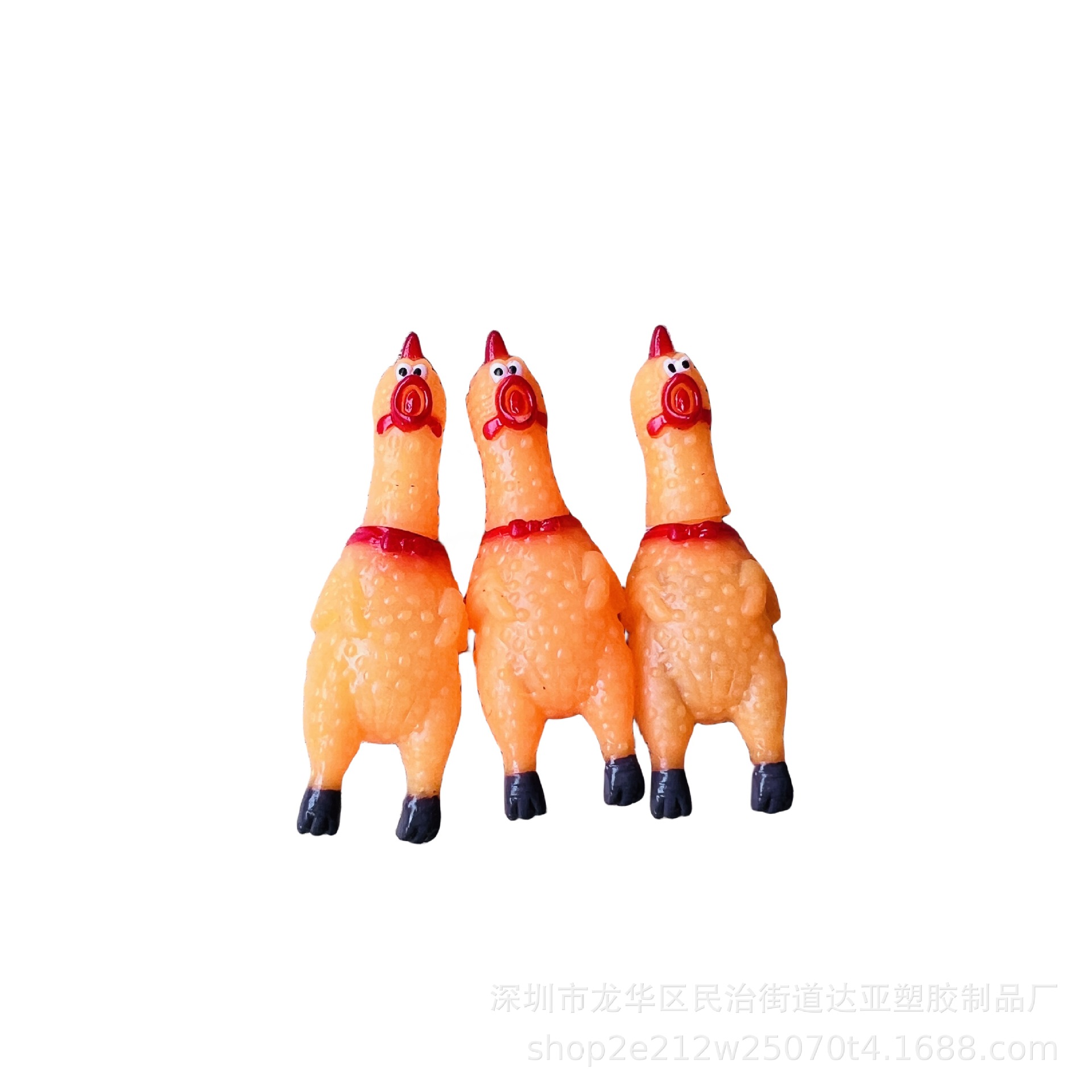 Picture of Mini Vocal Chicken Cuckoo Chicken Crowd Chicken Keychain Mobile Phone Rope Hanging Chicken Doll Couple Bag Pendant