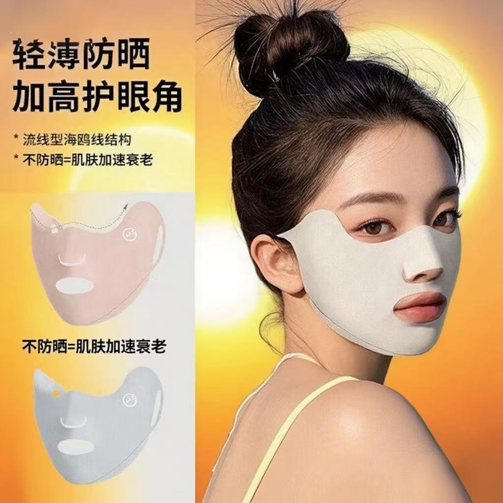 Picture of Outdoor Sports Sunshade and Sun Protection One-Piece Breathable Ice Silk Half-Face Mask Anti-Uv Mouth and Nose Mask for Women
