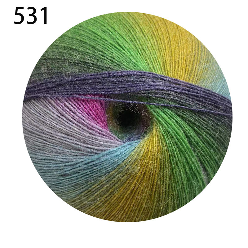 Picture of 1000 m Magic Ball Rainbow Wool Wool Wool Hand-Woven Crochet Shawl Hat Scarf Coat Coarse Baby Wool Ball