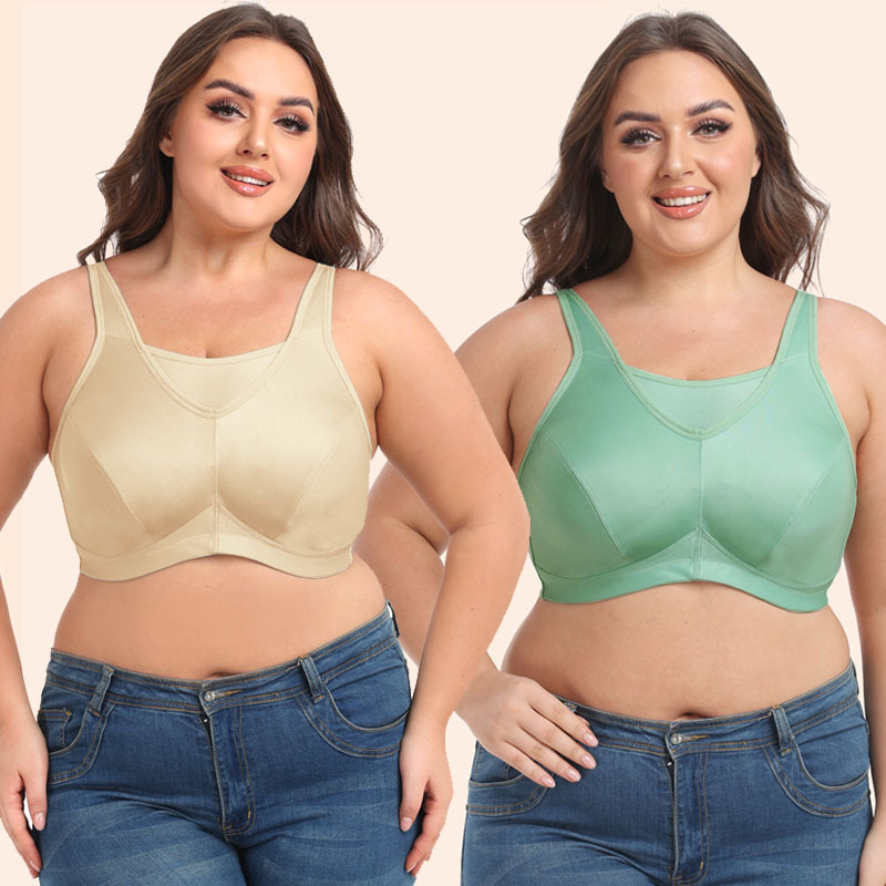 High Chicken Heart Full Covered Big Chest Shockproof plus size Sports Bra European and American Yoga Fitness Underwear BCDEFG Cup