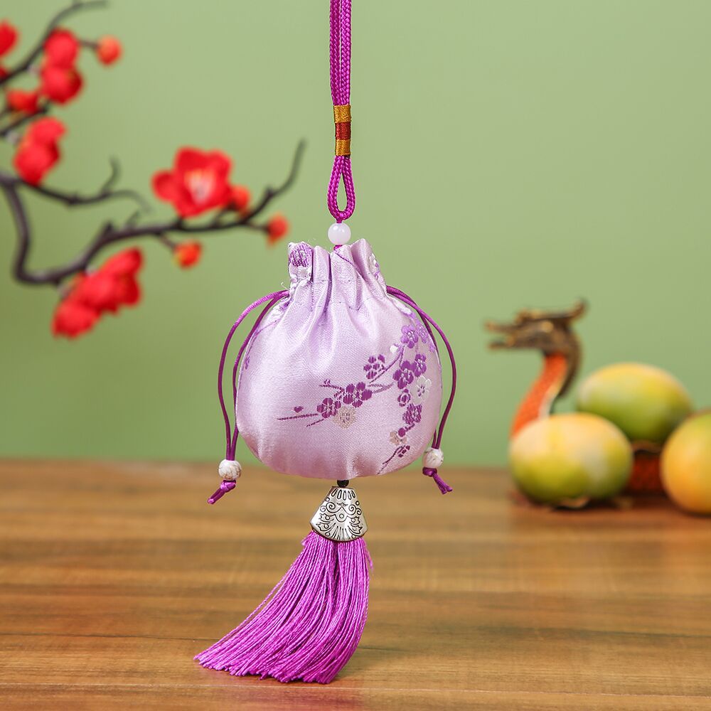 Picture of Dragon Boat Festival Sachet Sachet Empty Bag Mosquito Repellent Portable Children's Wear Plum Blossom Pendant New Chinese Round Small Dragon Pattern Sachet