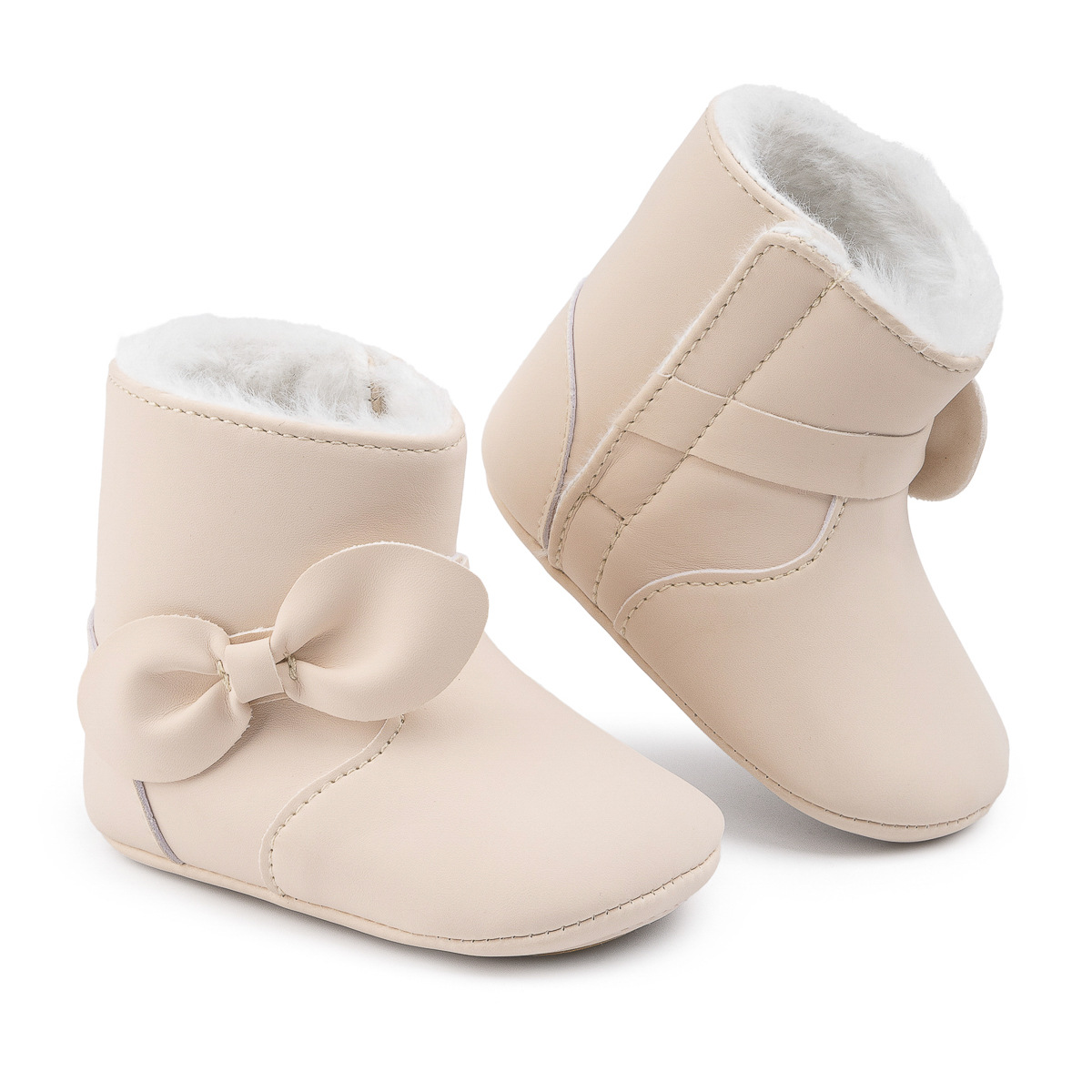 Cross-border baby autumn/winter boots, bow trendy baby walking shoes, new stylish and cute baby shoes