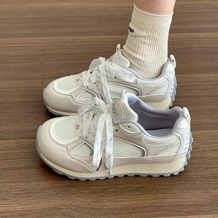 Internet Celebrity Explosions All-match Lightweight Thick Bottom sneaker Women's 2025 New Spring Increased Casual Mesh Torre Shoes