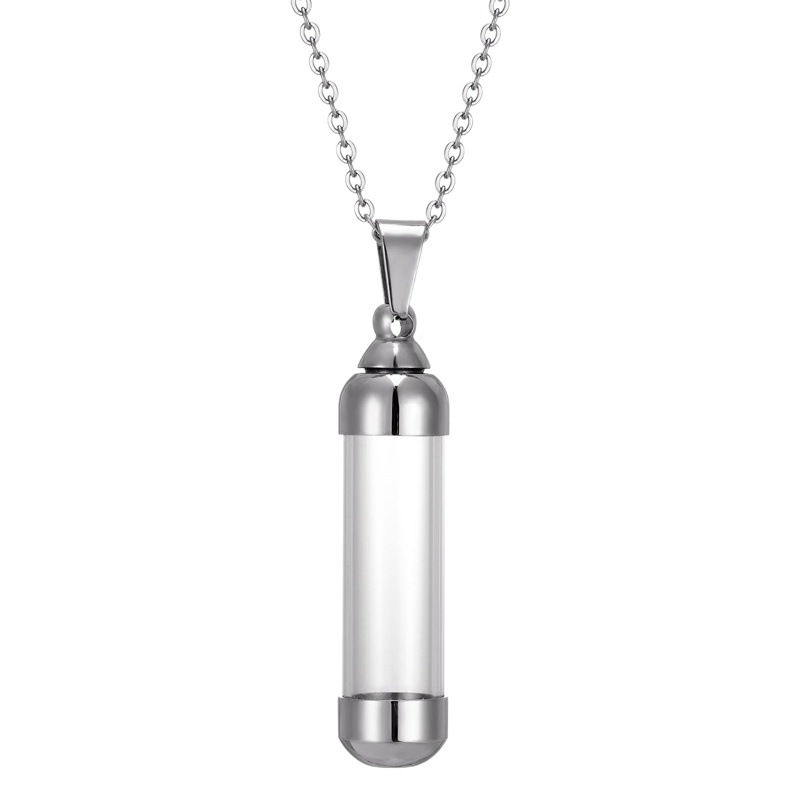 Picture of Transparent Shariputra Bottle Pendant Nepalese Gawu Box Small Empty Bottle Openable Water-proof Amulet Tube for Cinnabar