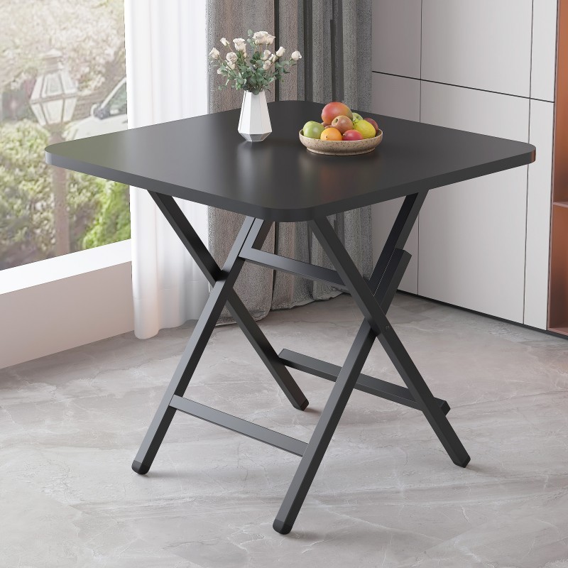 Simple foldable small square dining table home rental house dormitory small apartment portable dining table folding table