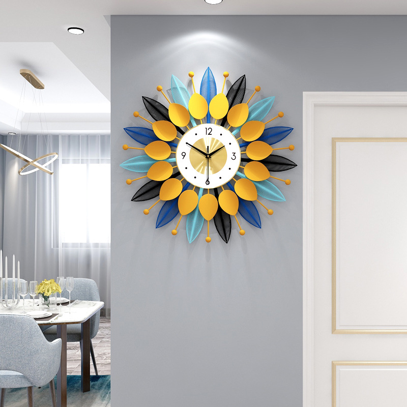 Picture of Nordic Wall Clock Living Room Advanced Sense Modern Simple Decorative Painting Creative Clock Iron Light Luxury Watch Cross-border Explosions