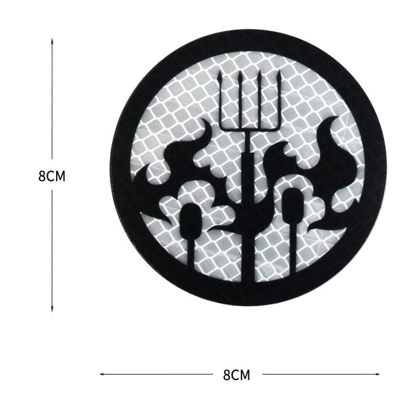 Reflective Velcro SCP Foundation Reflex Nine-Tail Fox Reflective Velcro Badge Mobile Task Force MTF