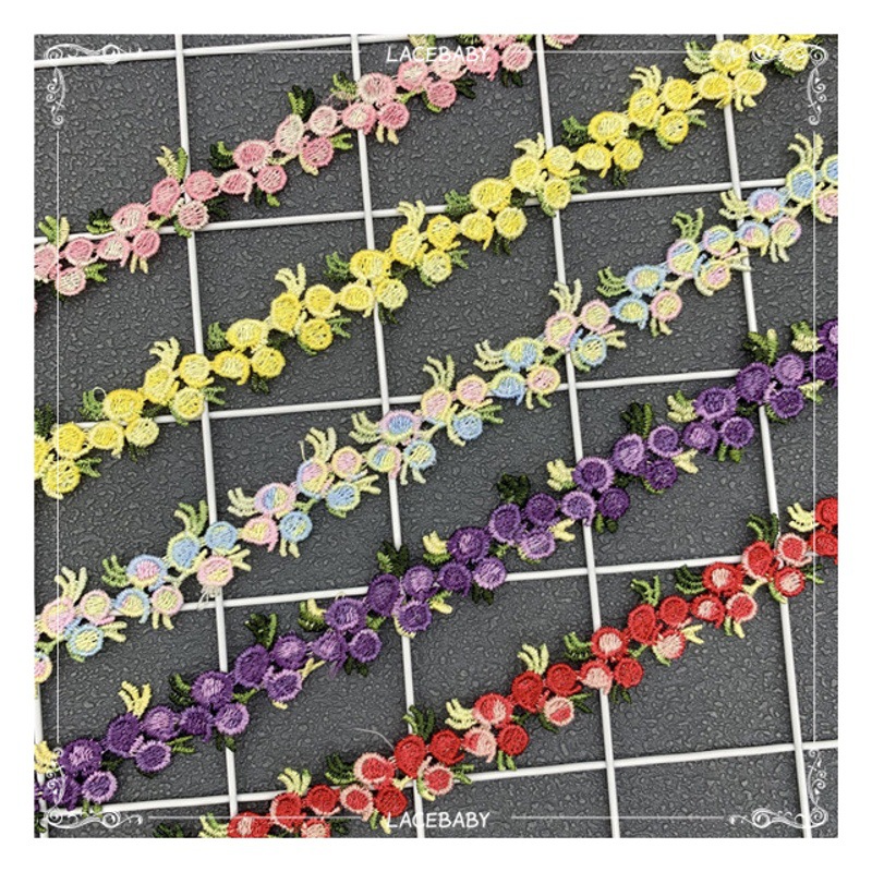 Color lace new special rose flower polyester barcode accessories accessories in stock wholesale lace