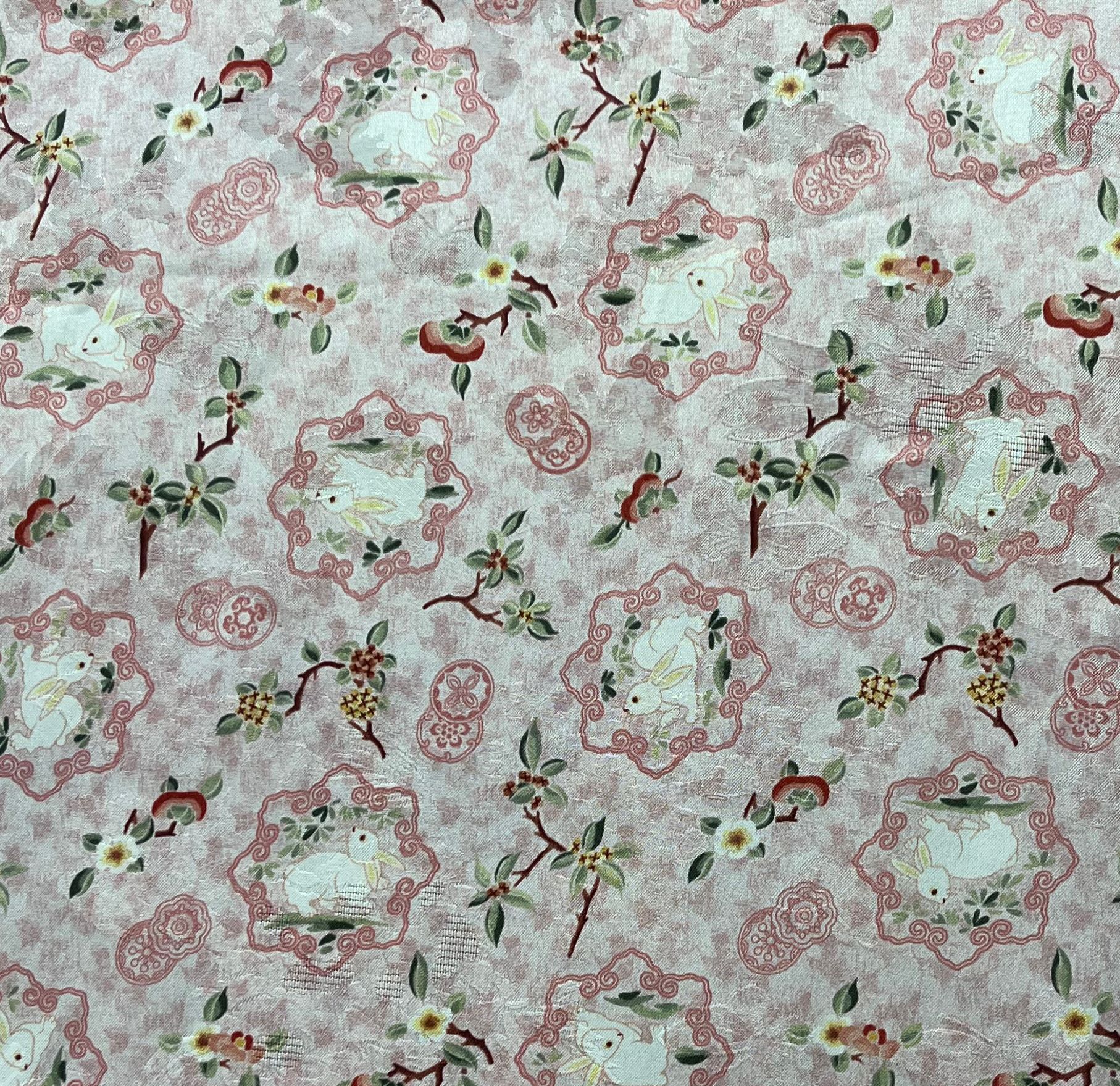 Picture of New Imitation Fragrant Cloud Yarn Double-Sided Digital Jacquard Fabric Spring and Summer Dress Cheongsam Home Wear Han Dynasty Fabric