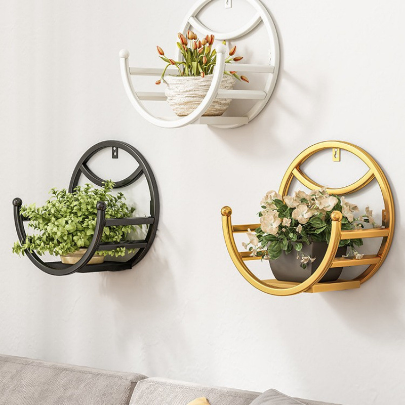 Wall shelf shelves, succulent flower pots, no punching, wall shelf, balcony plants, wall hanging flowers, pothos