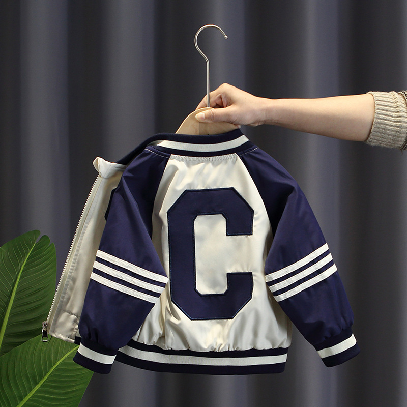 Picture of 2637 Children's Clothing Boys Tops Spring and Autumn 2025 New Korean Style Little Boy Tops Top Baby Baseball Uniform