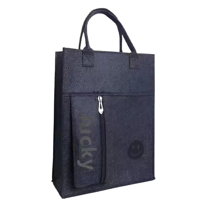 New Style Felt Bag Student's Supplementary Bags Multicolor Large Capacity Vertical Information Bag Document Bag Office commuter bag