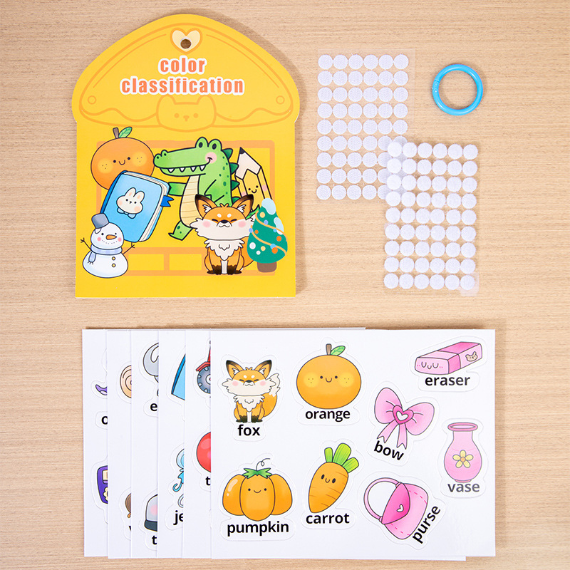 Picture of Cross-border Children's Early Education Enlightenment Quiet Paste Book Toys Handmade Material Bag Educational Toys Baby Sticker Book