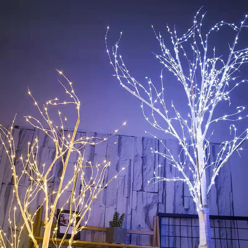LED tree lights festival decorative lights stars warm white light simulation Birch lights timing remote control multi-mode