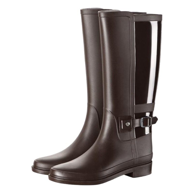 Amazon cross-border adult tall fashion rain boots motorcycle snow plastic waterproof buckle foreign trade rain shoes water shoes women