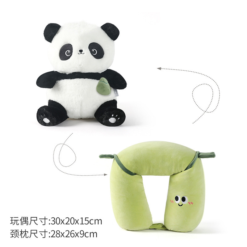 Picture of Penguin U-Shaped Pillow Foam Particle Neck Pillow Cartoon Shape Two-In-One Transformable Pillow Hug Pillow Convertible Neck Pillow
