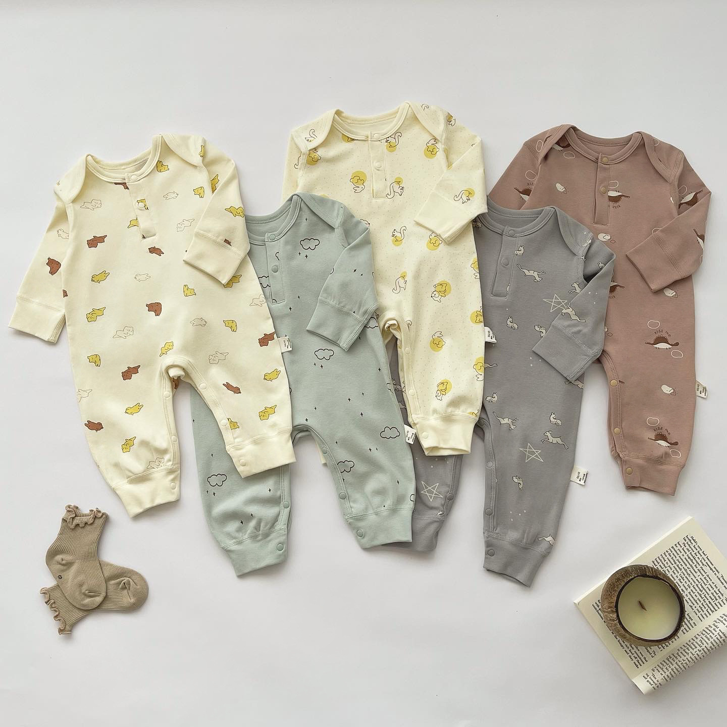 2024 Baby Jumpsuit Ins Style Class A Baby Clothes Autumn Baby Long Sleeve Climbing Clothes Envelope Newborn Clothes