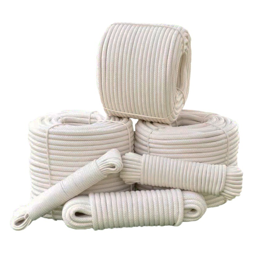 Cotton Rope Core-wrapped Cotton Rope Bundling Rope Drawstring Tent Rope Hanging Rope Woven Rope Bundling Rope Cotton Line