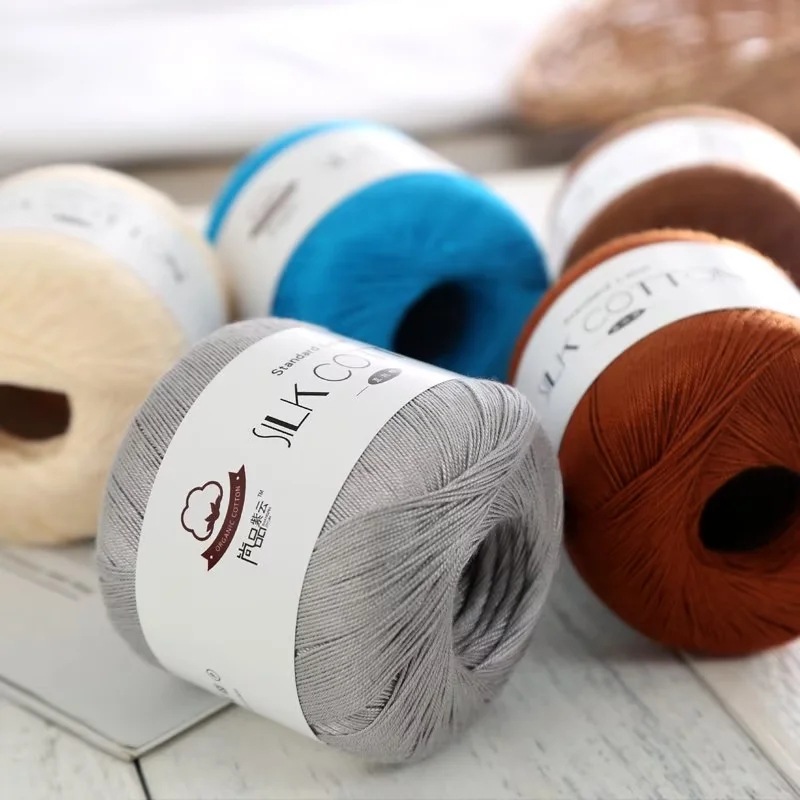 Spring and summer new No. 6 lace handmade diy woven silk cotton wool ball skin-friendly ball crocheted Fine Cotton