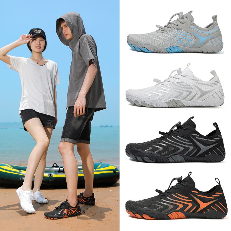 New Cross-Border Couple Non-Slip Snorkeling Shoes Five-Finger Beach Shoes Outdoor Hiking Shoes Outdoor Wading and River Tracing Men's Shoes
