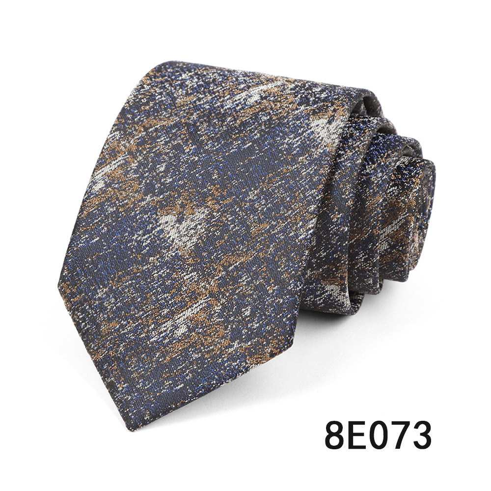 Picture of Men's Tie Business Casual Stripesd Tie 8cm Polyester Jacquard Embroider Print Tie Wholesale Formal Wear