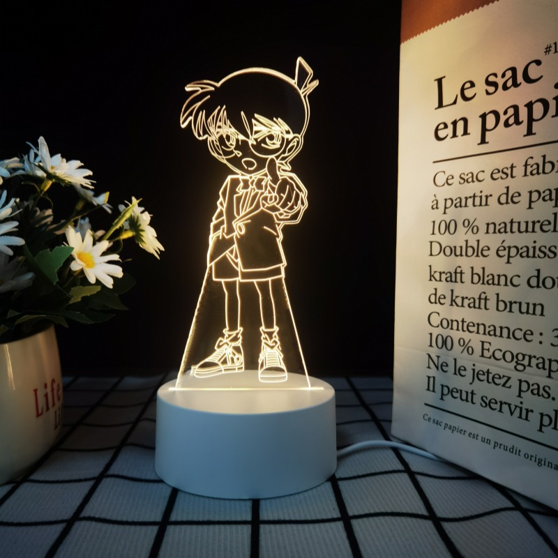 Detective Conan Kudo Shinichi Figure Night Light with Remote Control Switch for Boys Remote Control Night Light