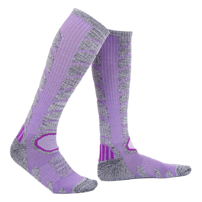 Cross-border Merino Wool Socks Long Tube Hiking Socks for Men and Women Warm Hiking Socks Terry Bottom Cotton Socks Ski Socks