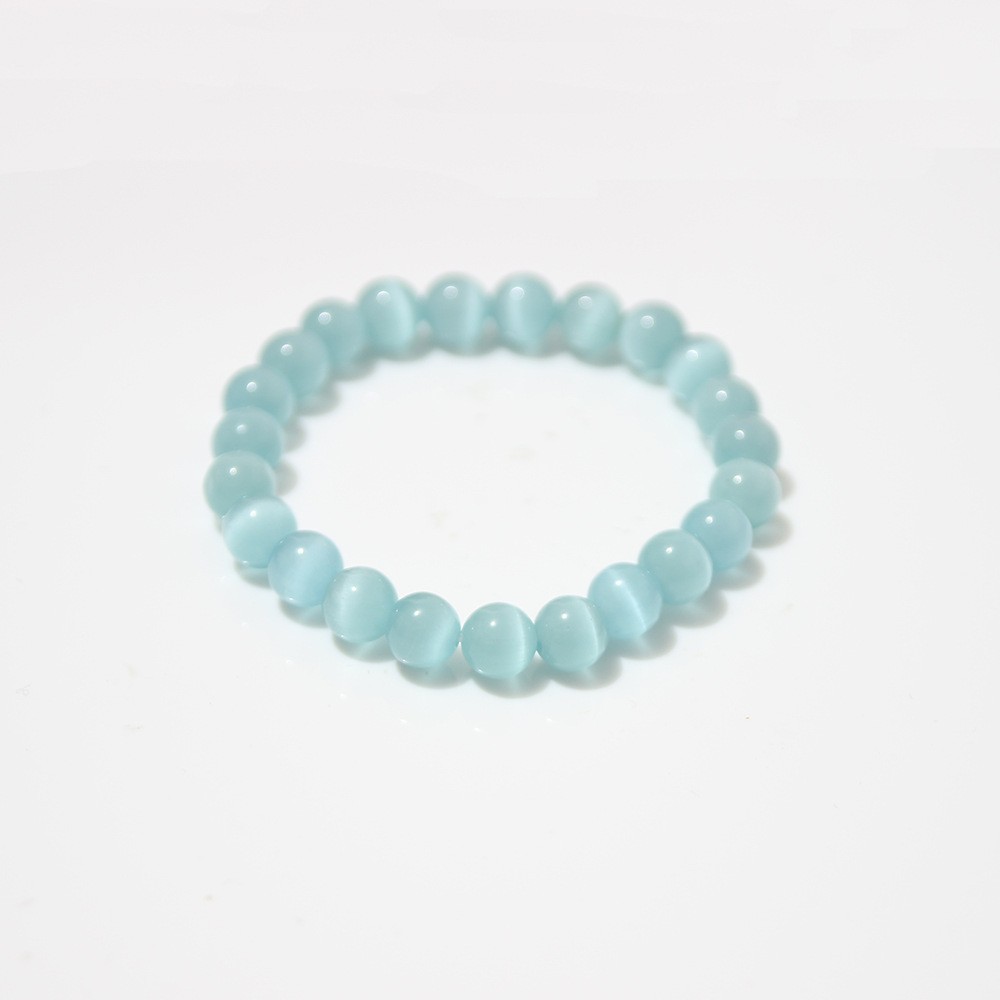 Picture of Zhou Lianfa 32 Color Amazon Crystal Agate Tiger Eye Bracelet Fashion Simple Single Circle Round Bead Cross-border Bracelet Batch