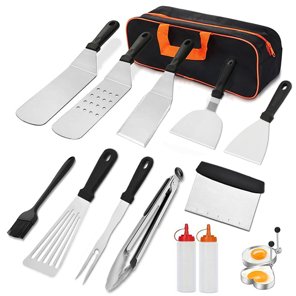 Picture of Amazon BBQ Outdoor Barbecue Tools suit Stainless Steel Shovel Barbecue Cooking Shovel Combination Grill suit Camping