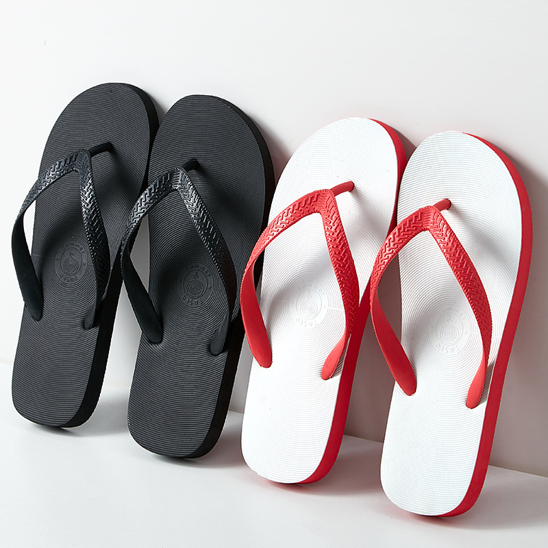 Flip-flops men's outdoor wear retro beach sandals and slippers trendy Thai-style personalized non-slip wear-resistant rubber slippers for students men