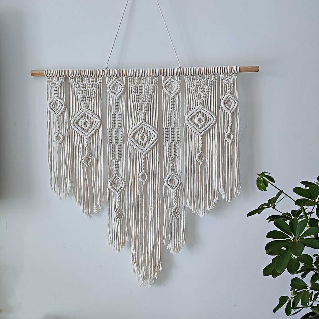 Picture of Ins Woven Large Tapestry TV Bedside Sofa Background Decoration Handmade Hallway Covering Wall Decoration Wall Hanging