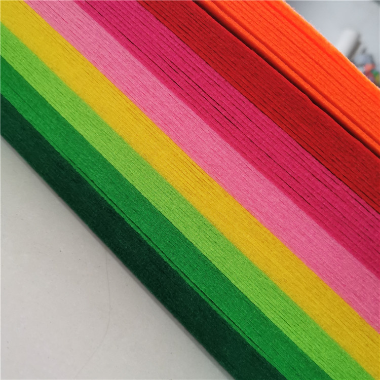 2mm color felt 24 color felt cloth kindergarten decoration manual ring creation production process diy paper-cut non-woven fabric