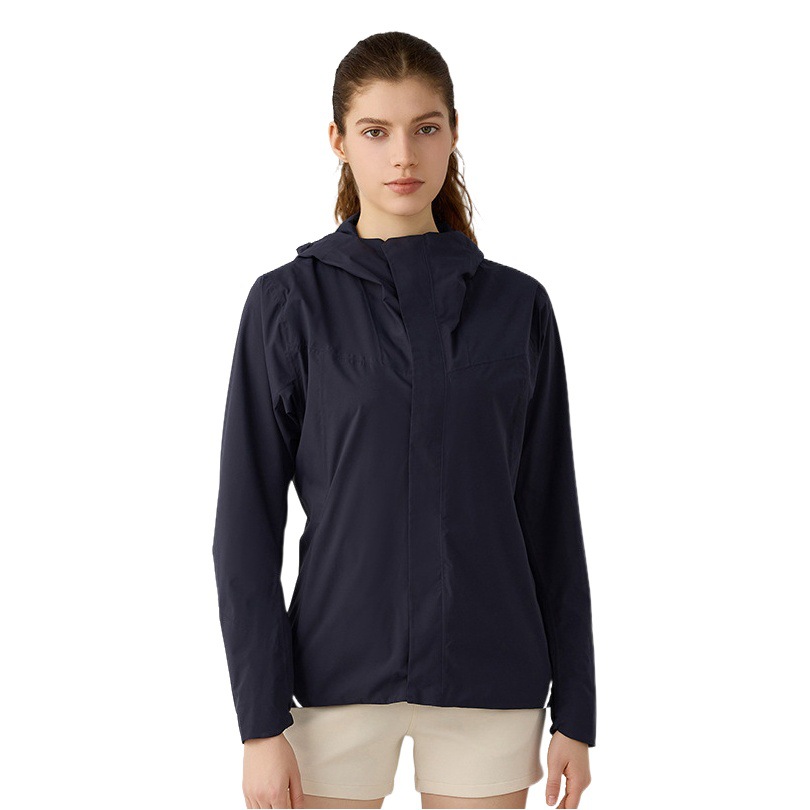 Autumn and winter fleece-lined warm soft shell jacket waterproof windproof reflective strip breathable hooded sports jacket DAW011