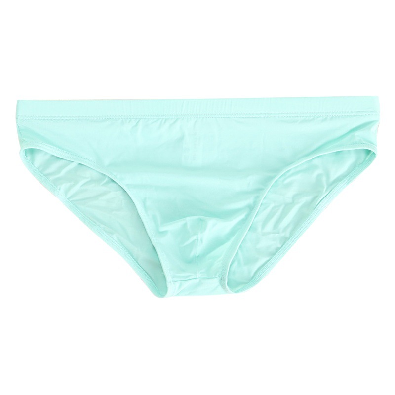 Men's briefs T underwear Ice Silk breathable skin-friendly quick-drying ice feeling low waist sexy summer ultra-thin transparent cross-border