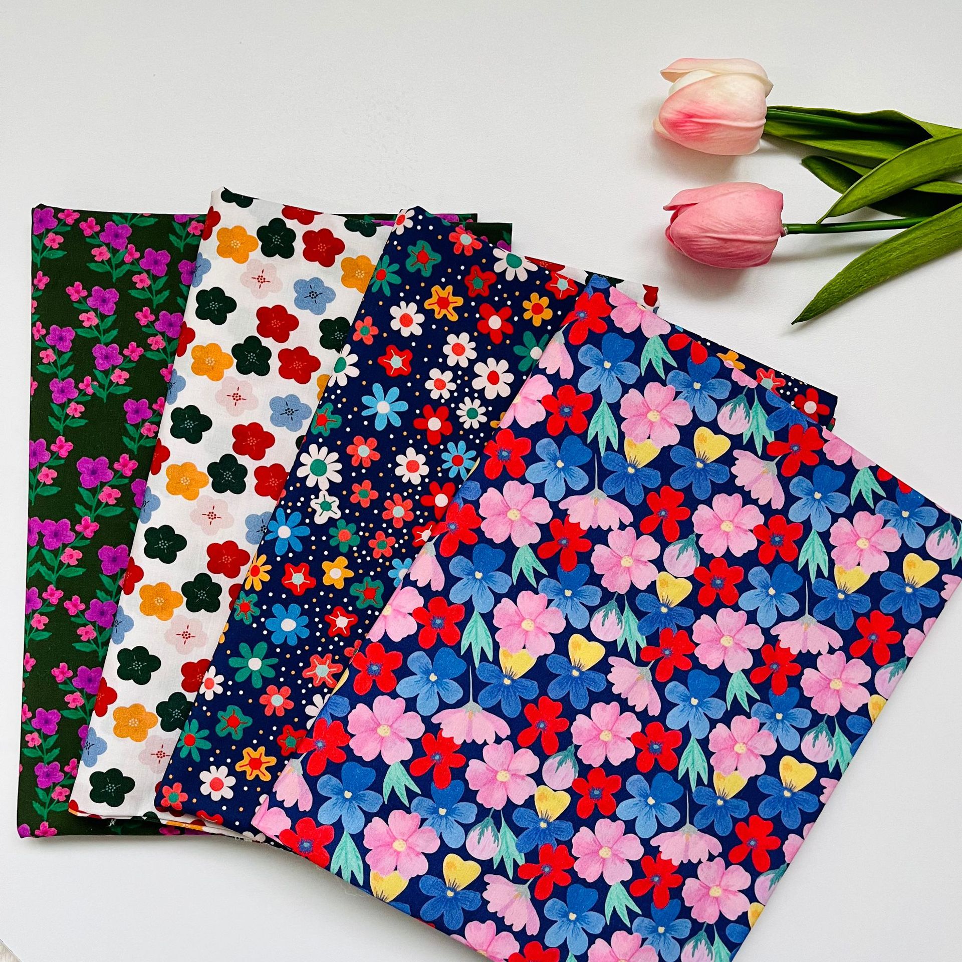Cotton 60 Poplin Fabric Digital Printing Color Floral Bag Cheongsam dress Home Service Clothing Fabric