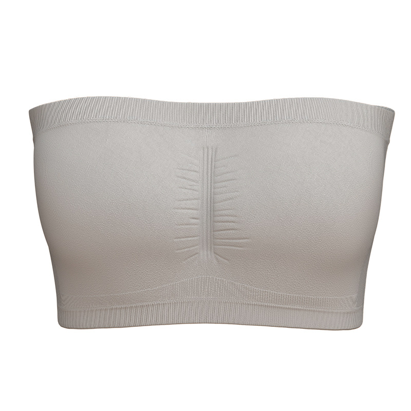 Picture of Foreign Trade Extra Large Size Double-layer One-character Women's Detachable Chest Pad Strapless Chest Wrapping Women's Invisible Underwear Cross-Border