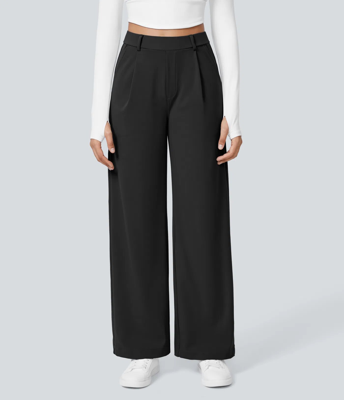 Picture of Amazon cross-border hot suit trousers outdoor sports leisure pocket pants loose slim straight pants