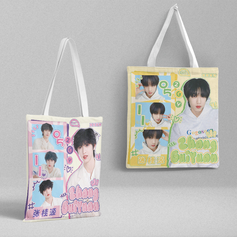 Zhang Guiyuan canvas bag length 39CM width 36CM TF family four generation canvas bag handbag gift bag large capacity