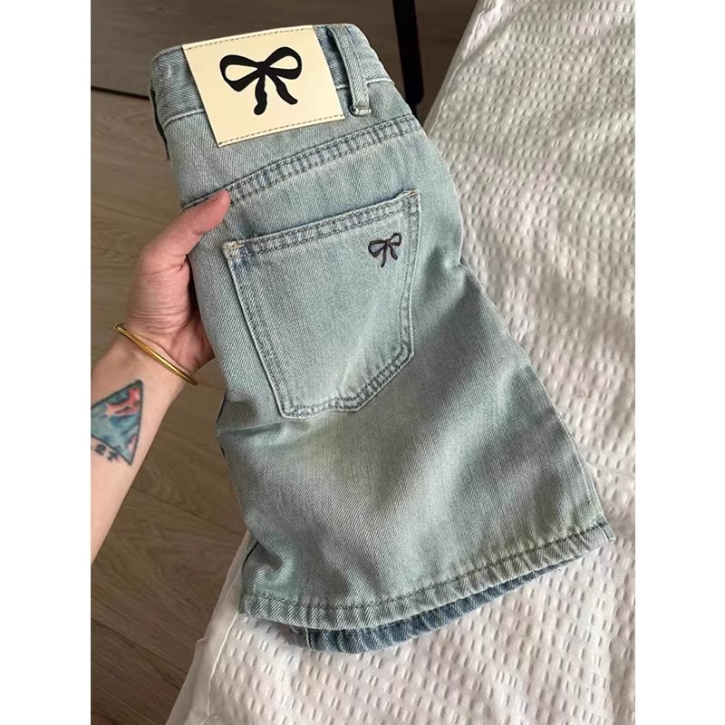 Picture of Plus Size Retro American Denim Skirt for Women in Summer Fat mm Loose Slimming Look High Waist Hip A-Line Short Skirt