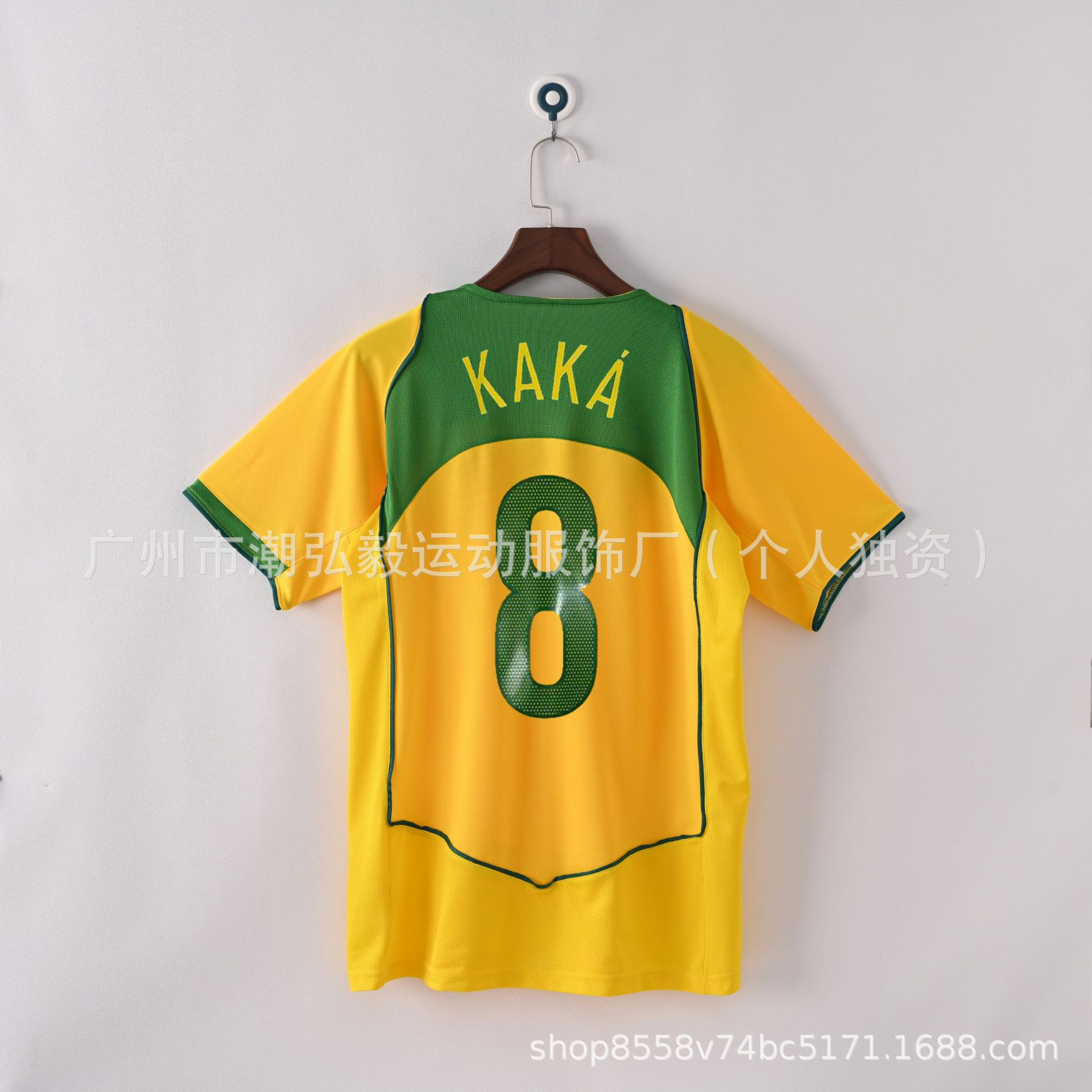 Picture of Wholesale Vintage 980204 World Cup Brazil Jersey No. 9 No. 10 Ronaldo Vintage Jersey Soccer Uniform