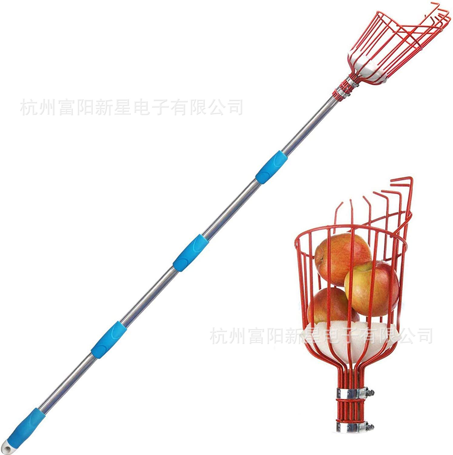 Factory wholesale stainless steel extension rod extension rod fruit picker fruit picking artifact