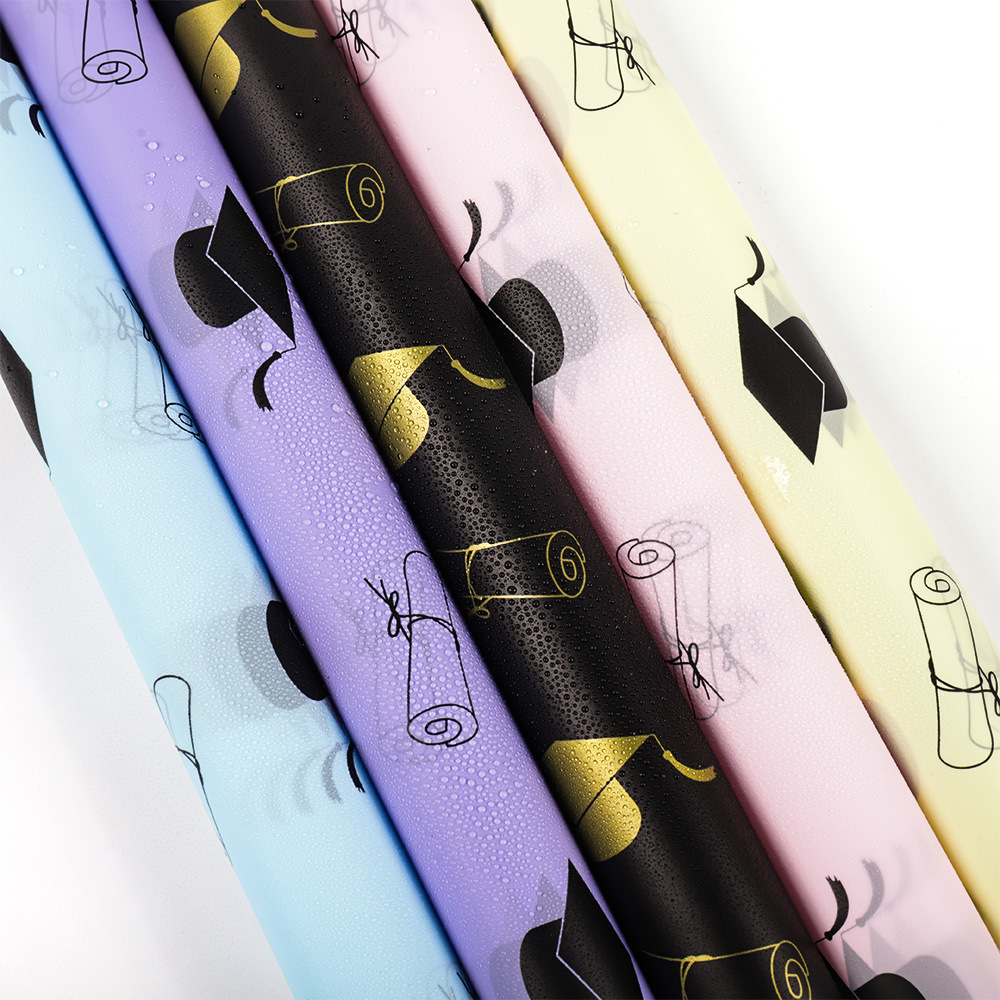 Picture of Factory wholesale graduation season waterproof bow book flower wrapping paper college entrance examination bachelor hat bouquet wrapping paper