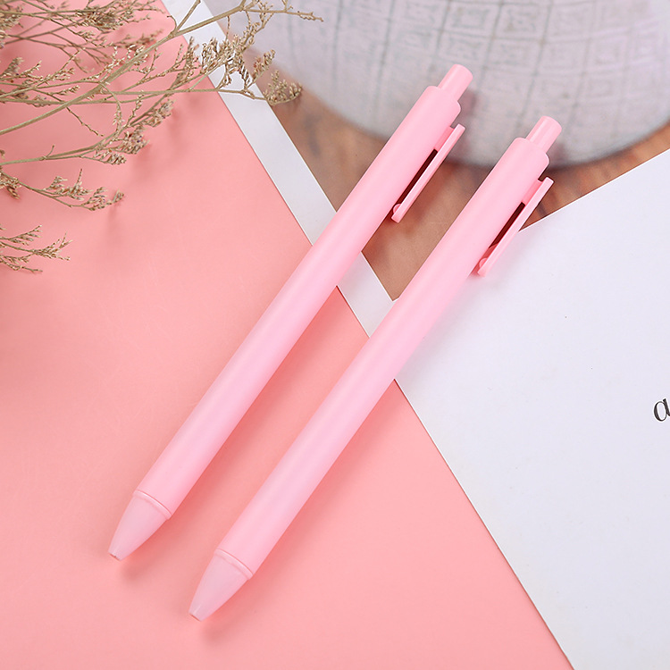 Picture of Morandi push gel pen 0.5mm bullet macaron press pen vintage office stationery signature pen