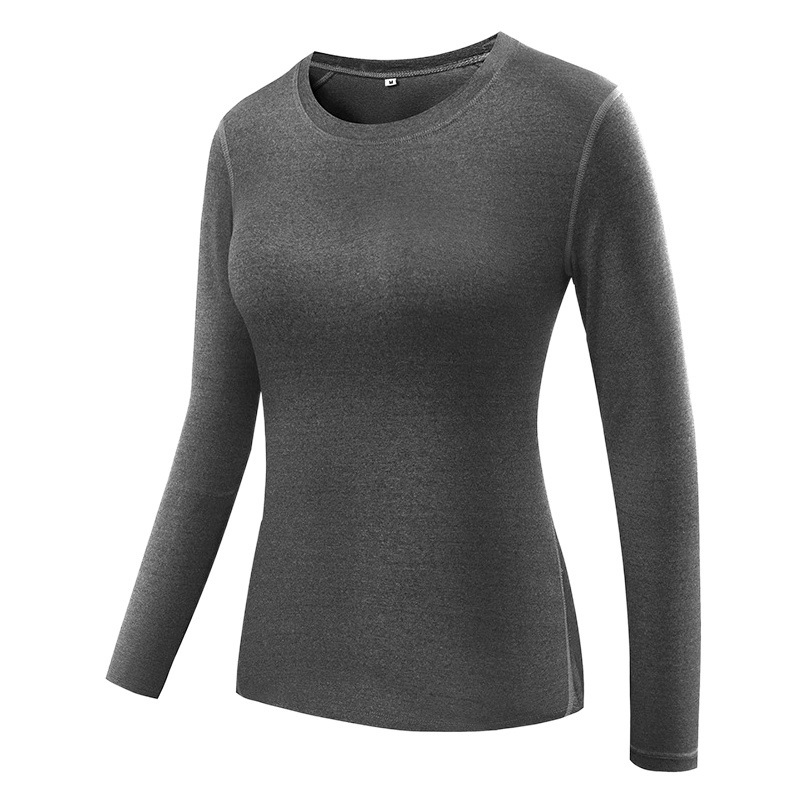 pro Women's Sports Tight Clothes Stretch Long Sleeve T-Shirt Quick-drying Slimming Running Basketball Yoga Fitness Suit F8019