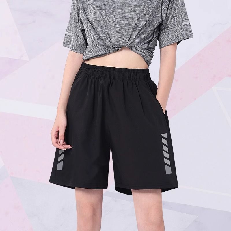 Sports Shorts Women's Summer Quick-drying Loose Casual Running Shorts Summer plus size Thin Black Shorts for Outer Wear