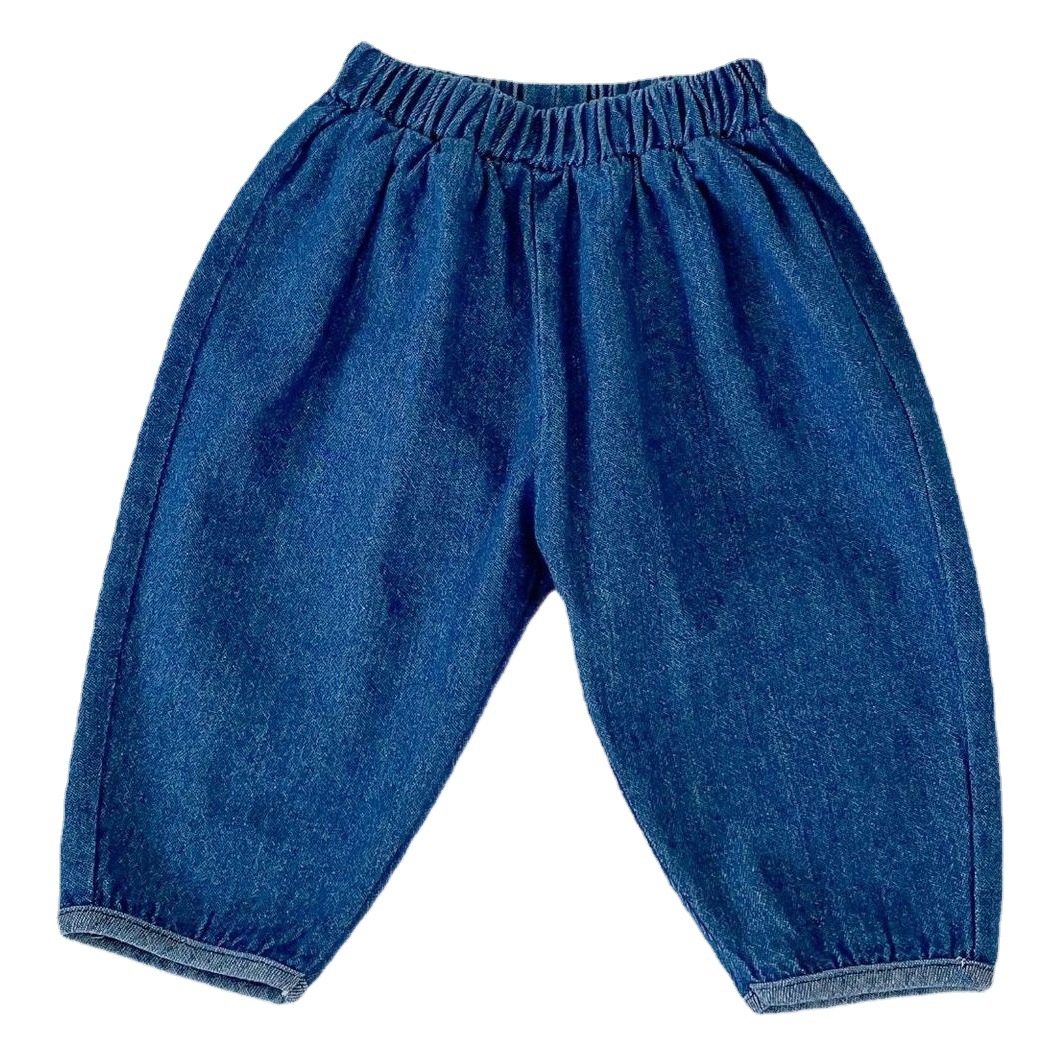 Picture of Ins 2025 New Autumn Clothing for Infants and Young Kidsren, Male and Female Babies, Cotton Denim Fashion Trendy Denim Carrot Long Pants