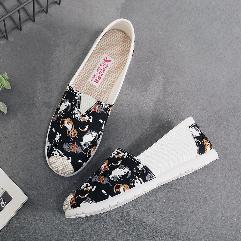 Picture of Spring New Style Old Beijing Cloth Shoes Women's Soft-Soled Lazy Shoes Canvas Foreign Trade Shoes Fisherman's Shoes Korean Version Versatile