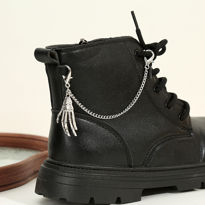 2024 New Skull Shoe Chain Personalized Trendy Metal Skull Shoe Chain Halloween Atmosphere Shoe Accessories
