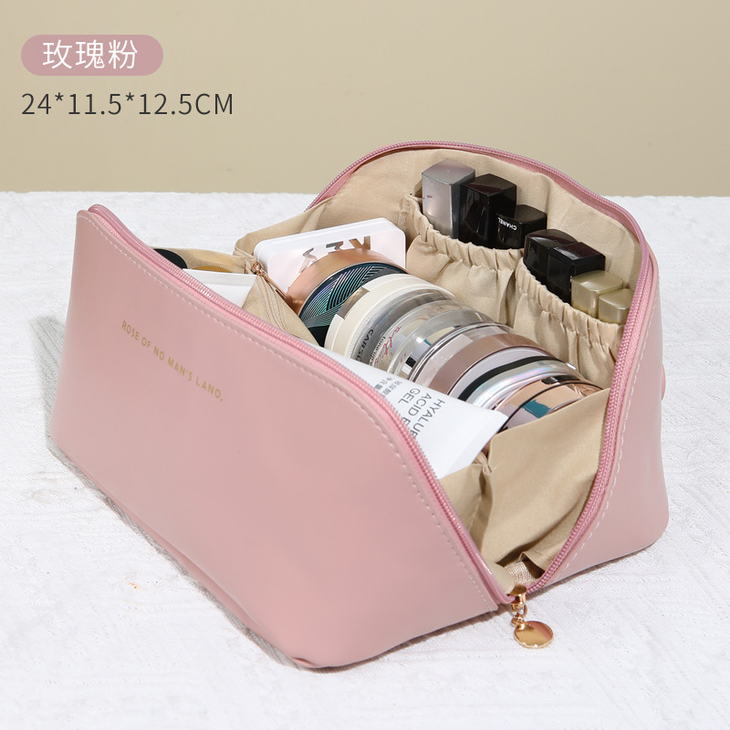 Picture of ins style portable cosmetic bag large capacity travel portable wash bag new super popular wash cosmetics storage bag