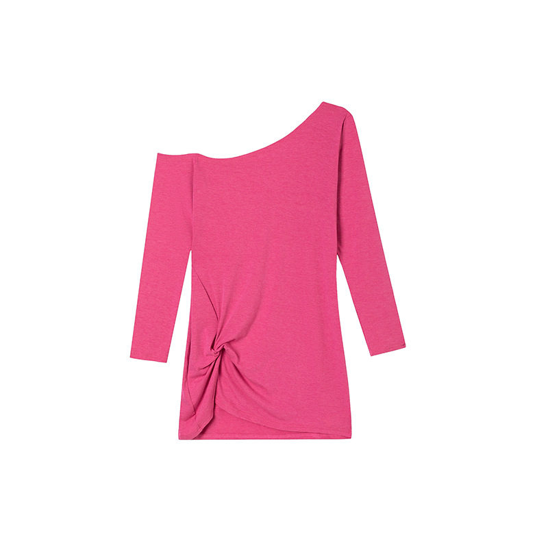 Picture of 2024 European and American Hot Selling Spring and Autumn New European and American Long Sleeve Loose Solid Color T-Shirt Casual dress Women's Clothing
